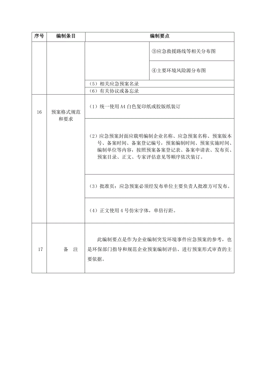 云南省企业单位突发环境事件应急预案指导目录和编制要点_第3页