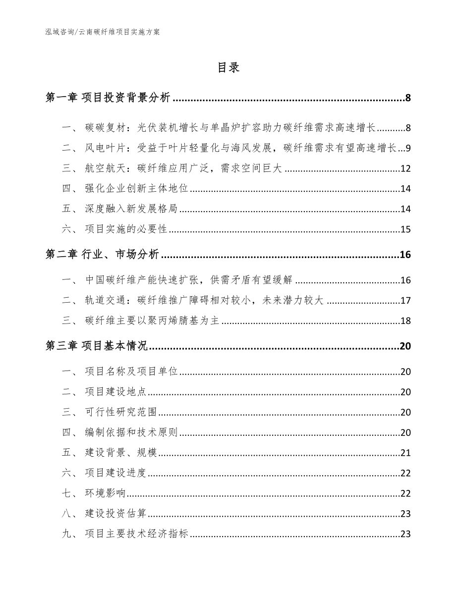 云南碳纤维项目实施方案_模板范本_第2页