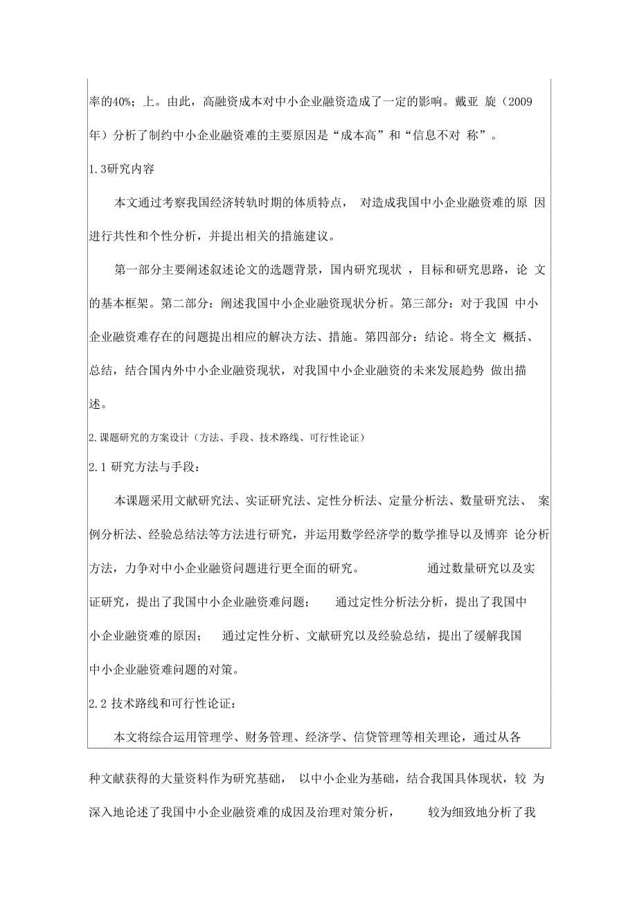 中小企业融资难问题-开题报告_第5页