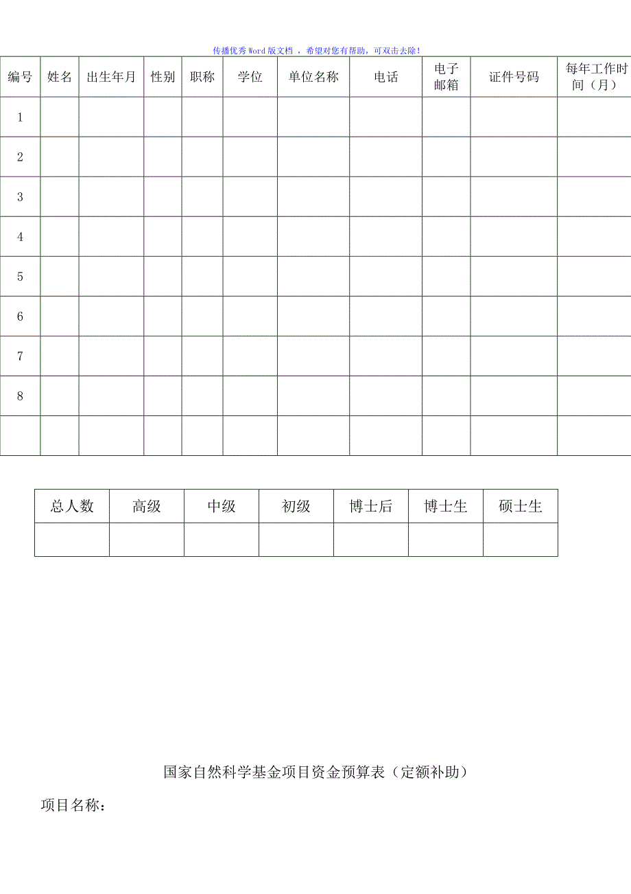 国家自然基金标书模板Word版_第4页