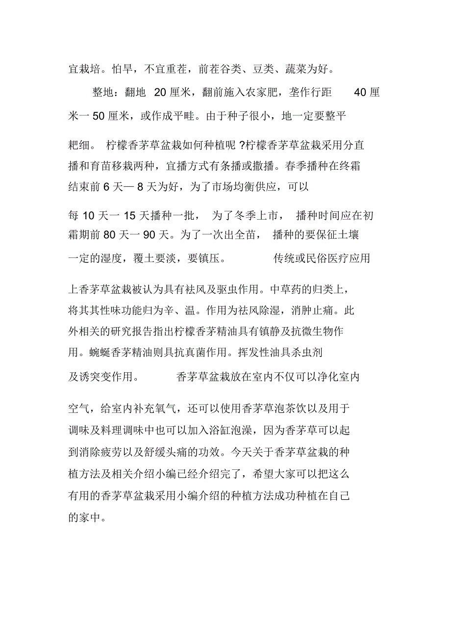 香茅草盆栽栽培技巧_第2页