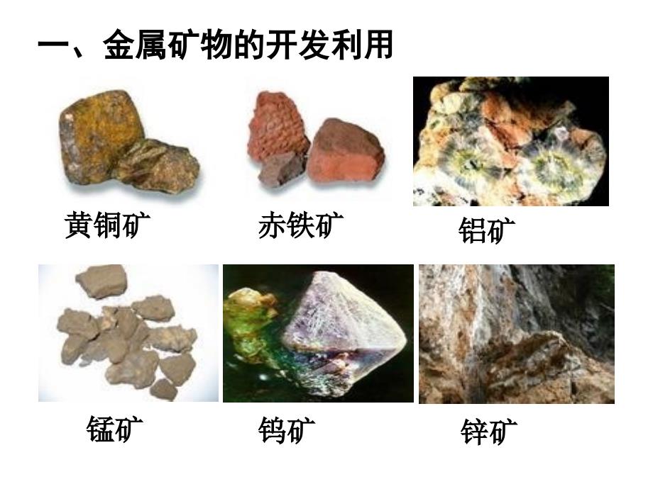 高一化学必修2第四章第一节开发利用金属矿物和海水资源共2课时ppt课件_第3页