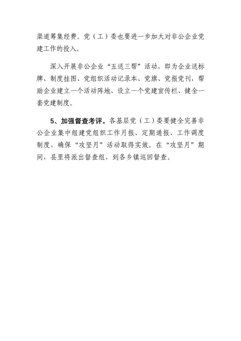 关于开展非公企业集中组建党组织工作攻坚月专项行动的实施意见_第5页