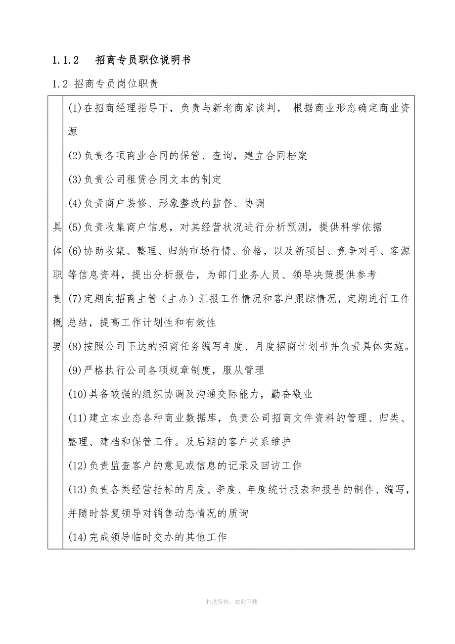 房地产资产运营中心组织架构及岗位职责.doc_第4页