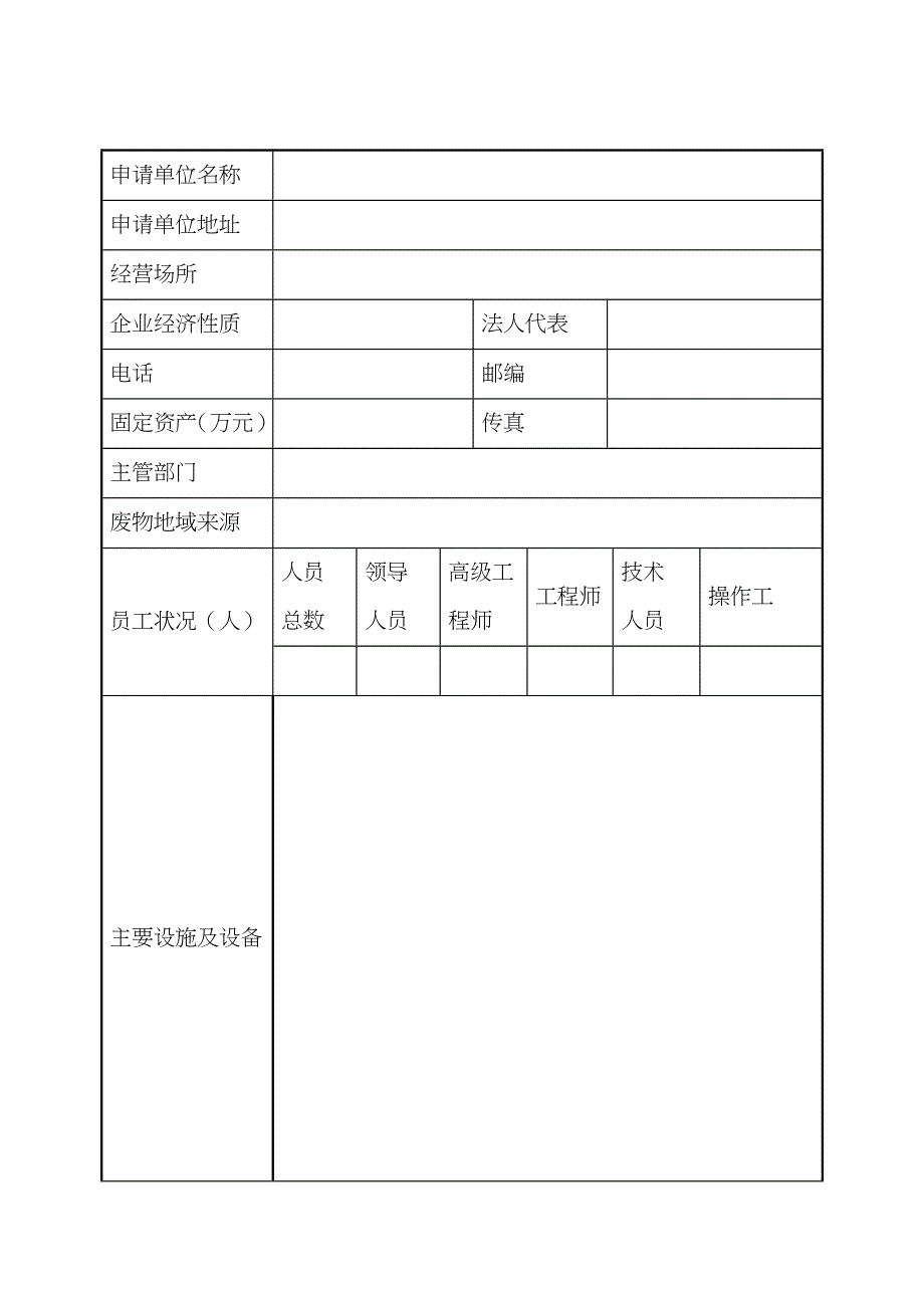 河北省危险废物经营许可证申请表_第4页