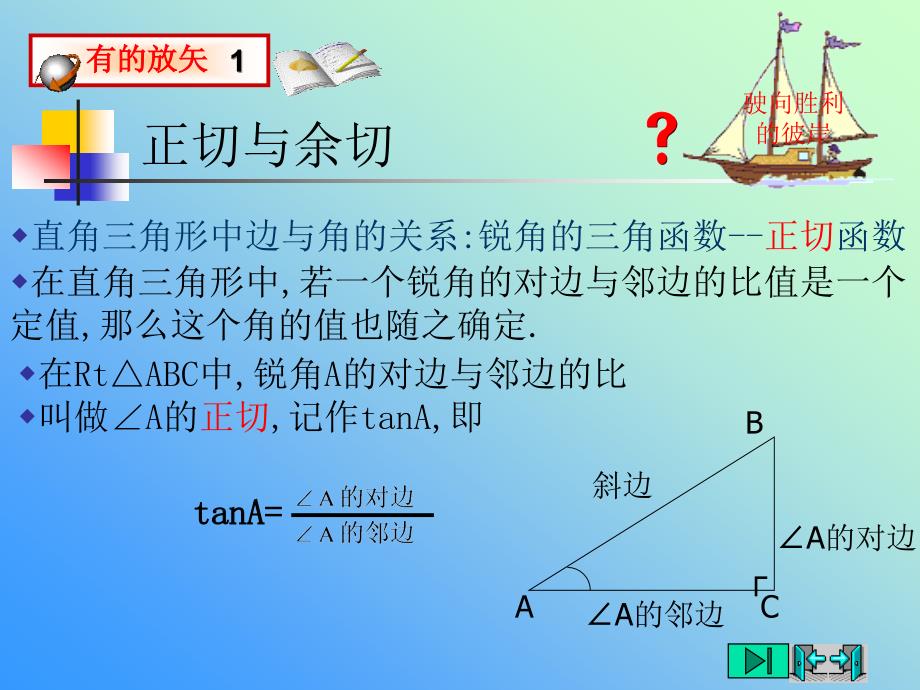 1.1 从梯子的倾斜程度谈起(2)锐角三角函数——正弦与余弦_第2页