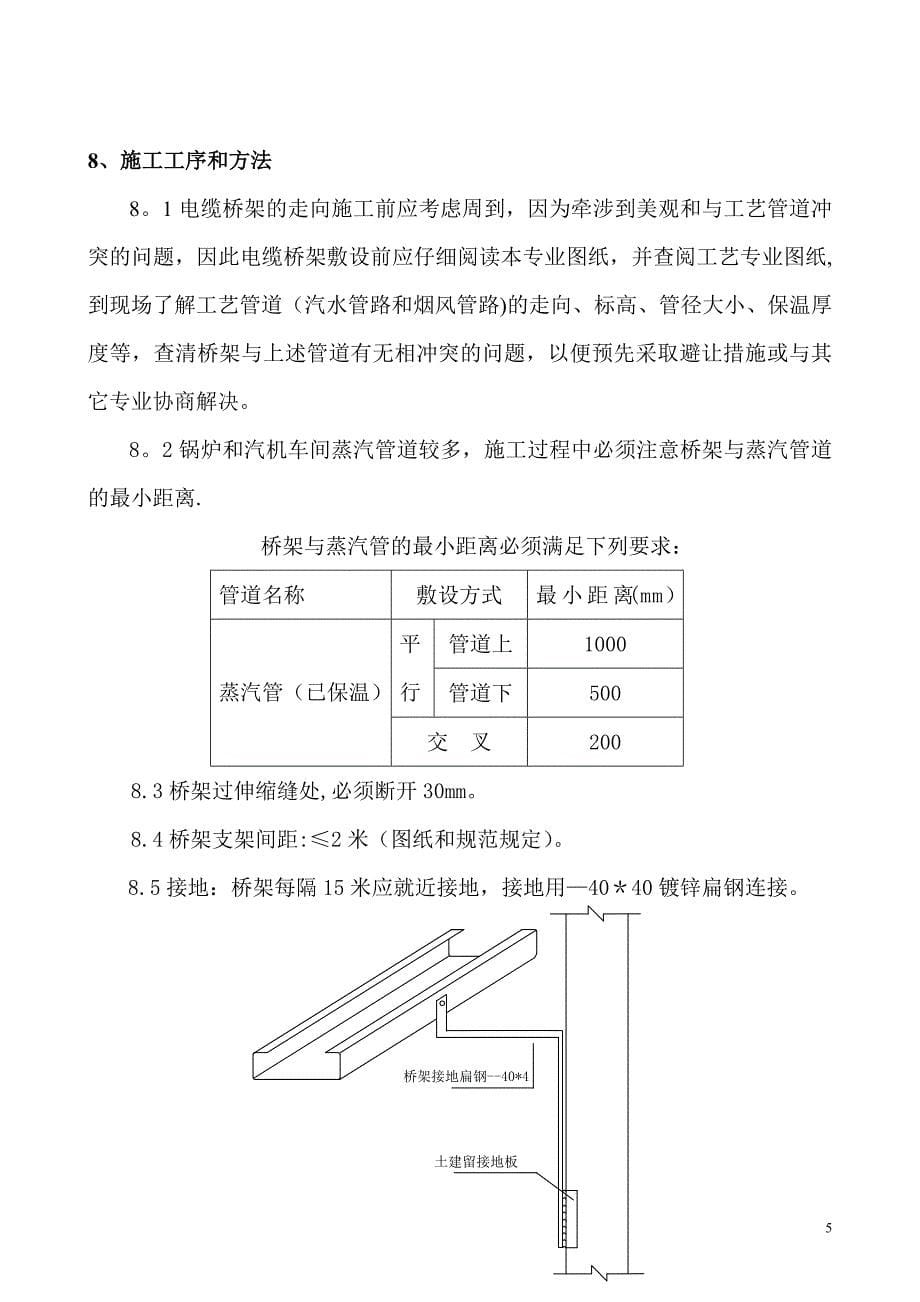 电缆桥架施工方案(仪表)试卷教案_第5页