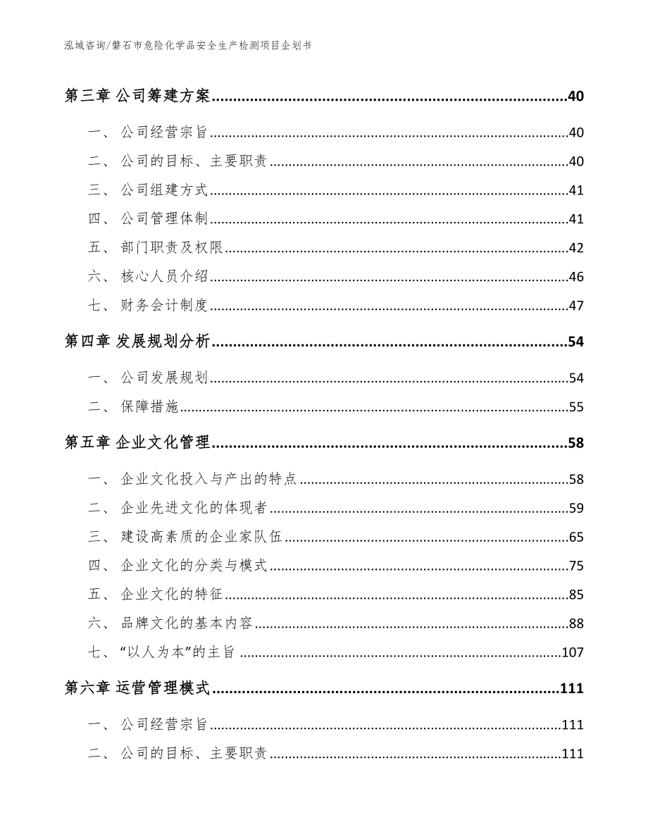 磐石市危险化学品安全生产检测项目企划书范文模板_第3页