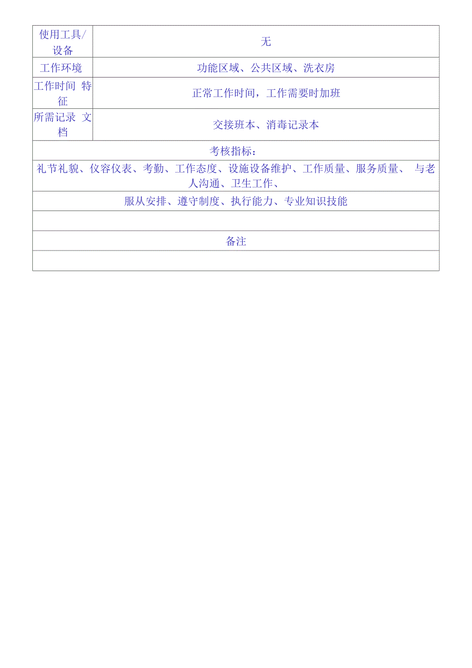 保洁岗位说明书_第3页