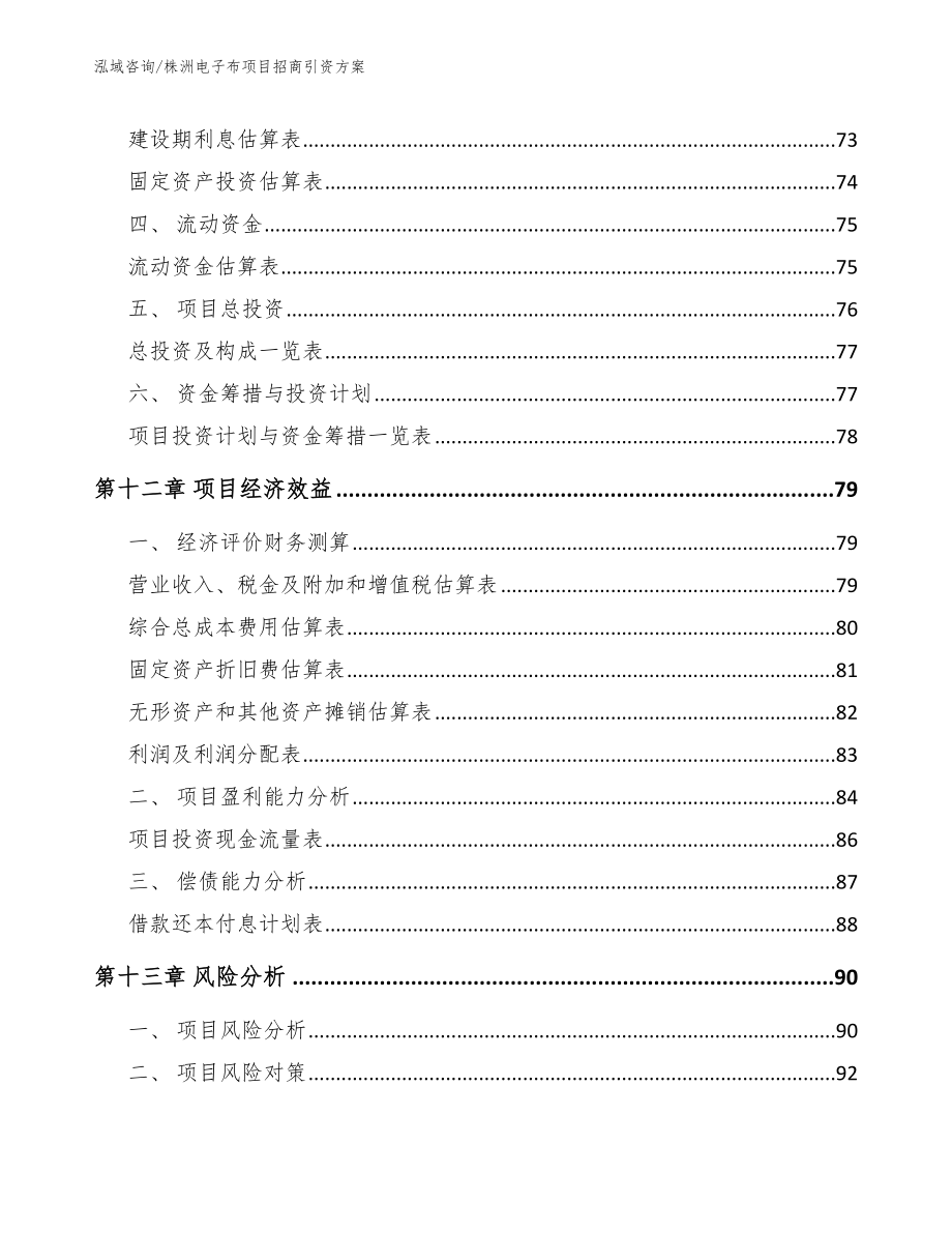 株洲电子布项目招商引资方案【模板】_第4页