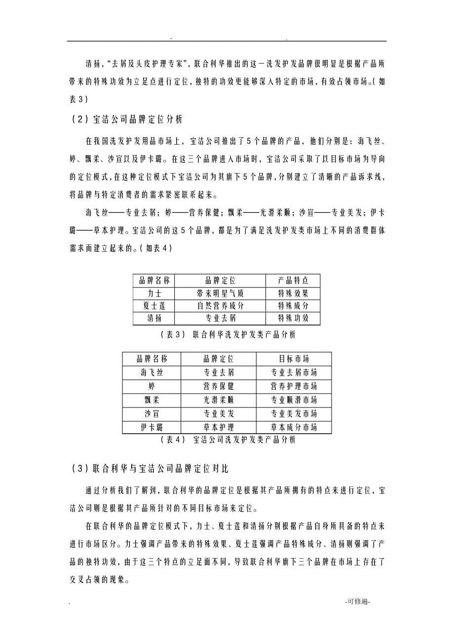 联合利华与宝洁公司品牌战略对比分析_第5页