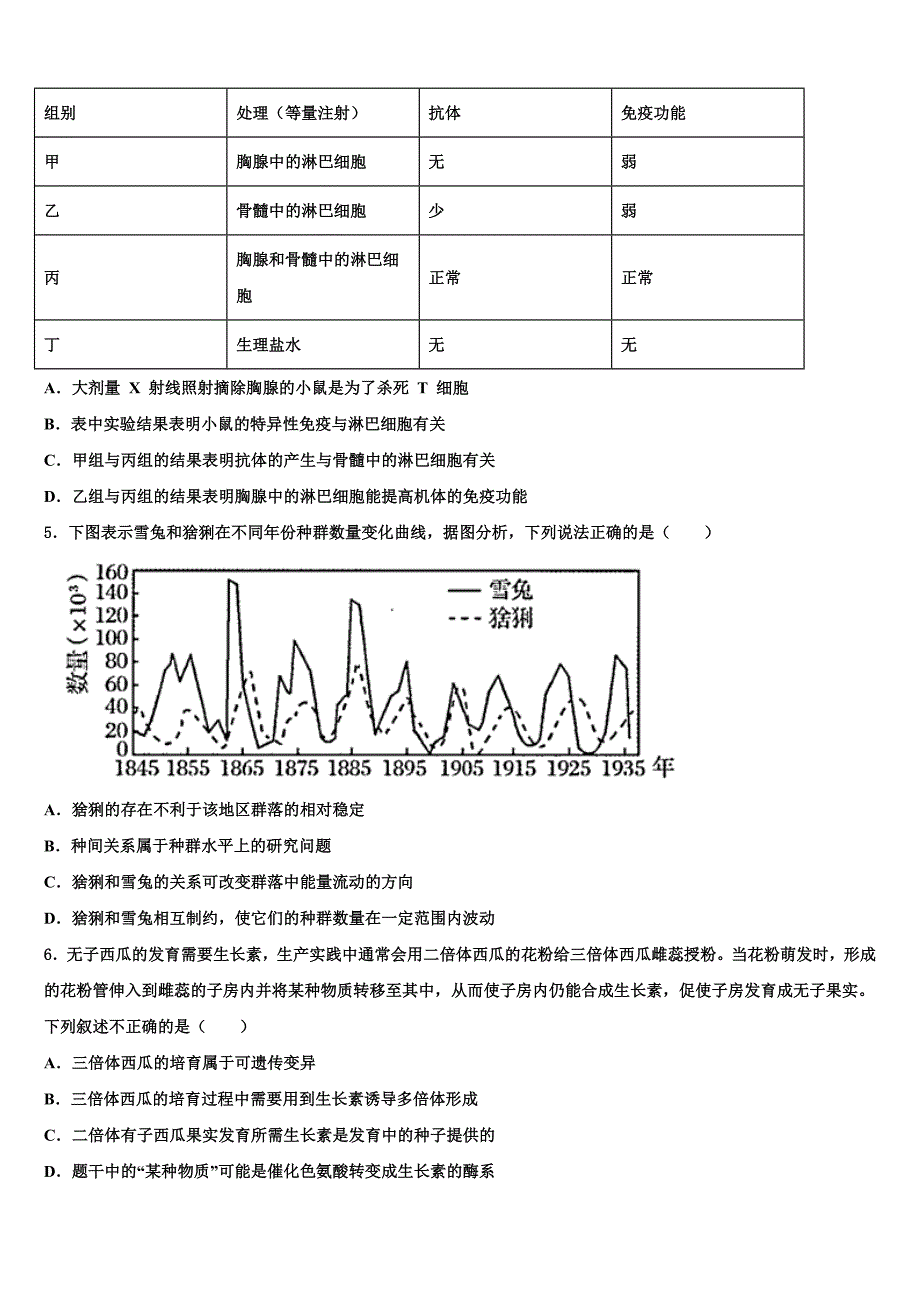 2023学年江苏省扬州市（大桥高级中学高三第二次诊断性检测生物试卷(含解析）.doc_第2页