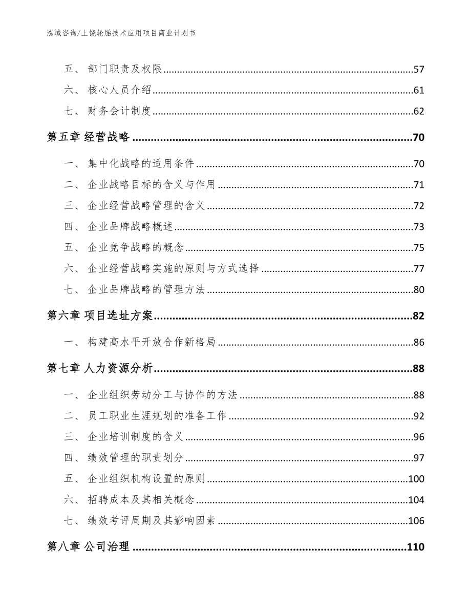 上饶轮胎技术应用项目商业计划书【参考范文】_第5页