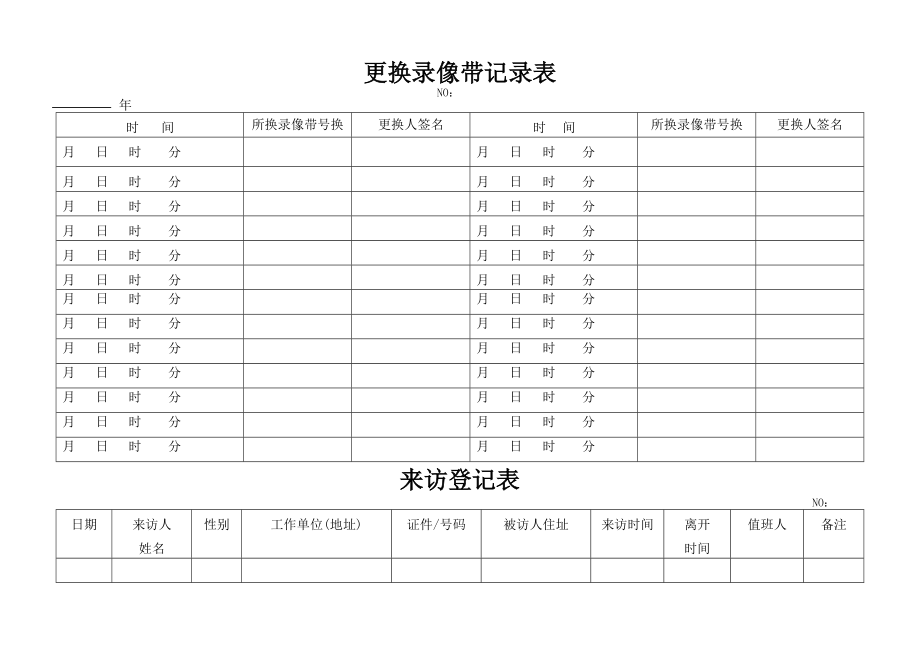 某知名公司物业管理常用表格_第1页