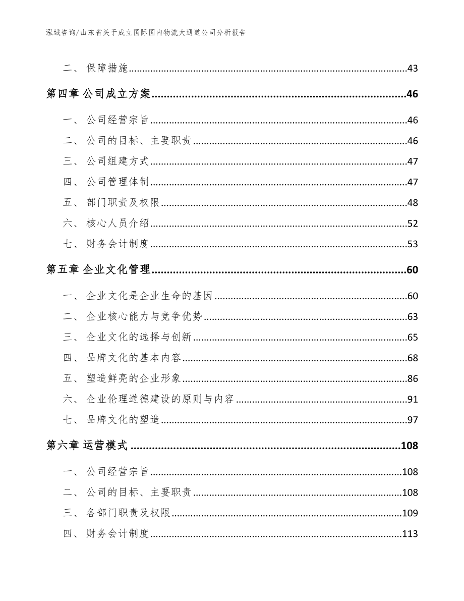 山东省关于成立国际国内物流大通道公司分析报告参考范文_第2页