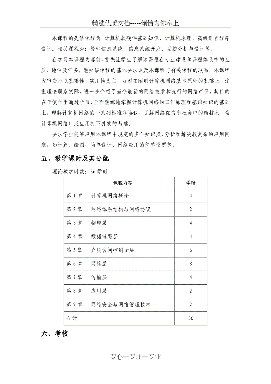 计算机网络基础教学大纲2012版介绍_第2页