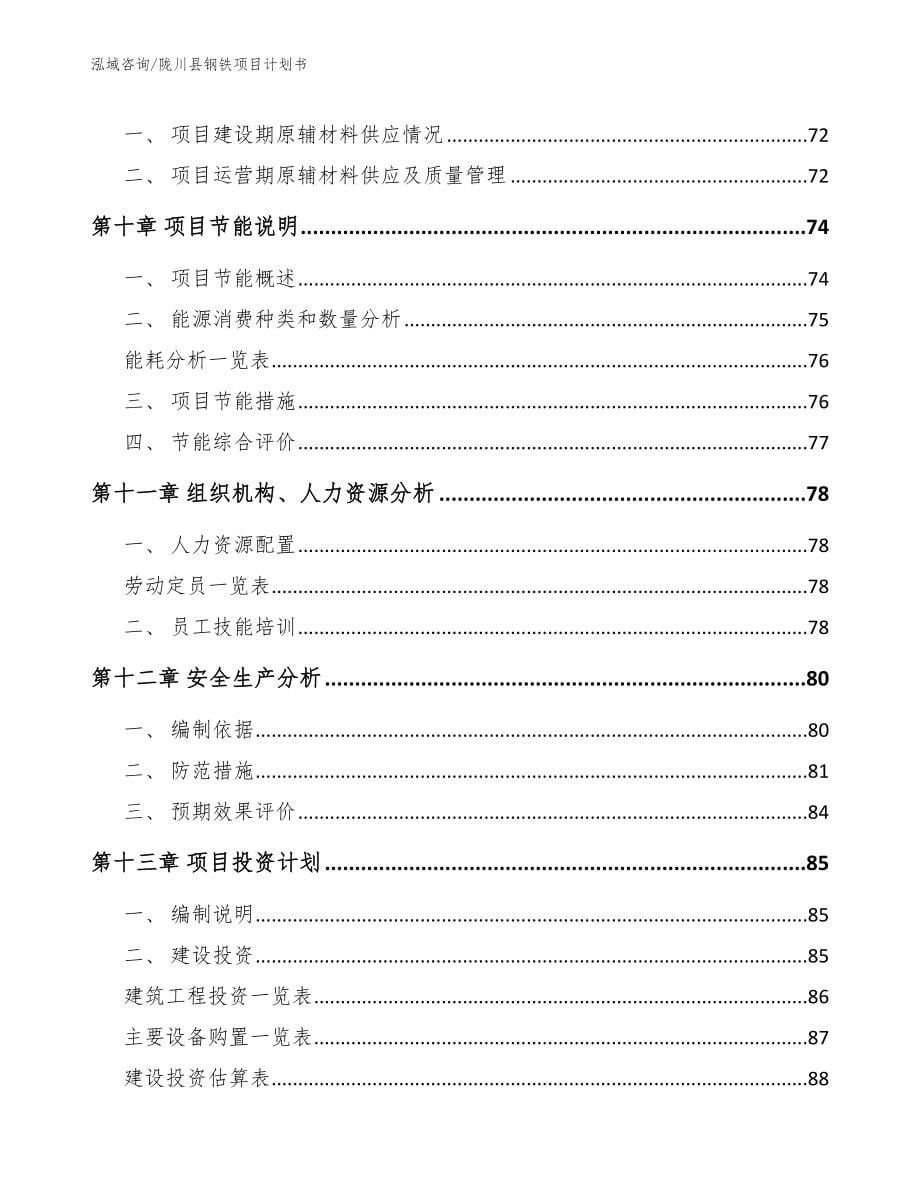 陇川县钢铁项目计划书_第5页