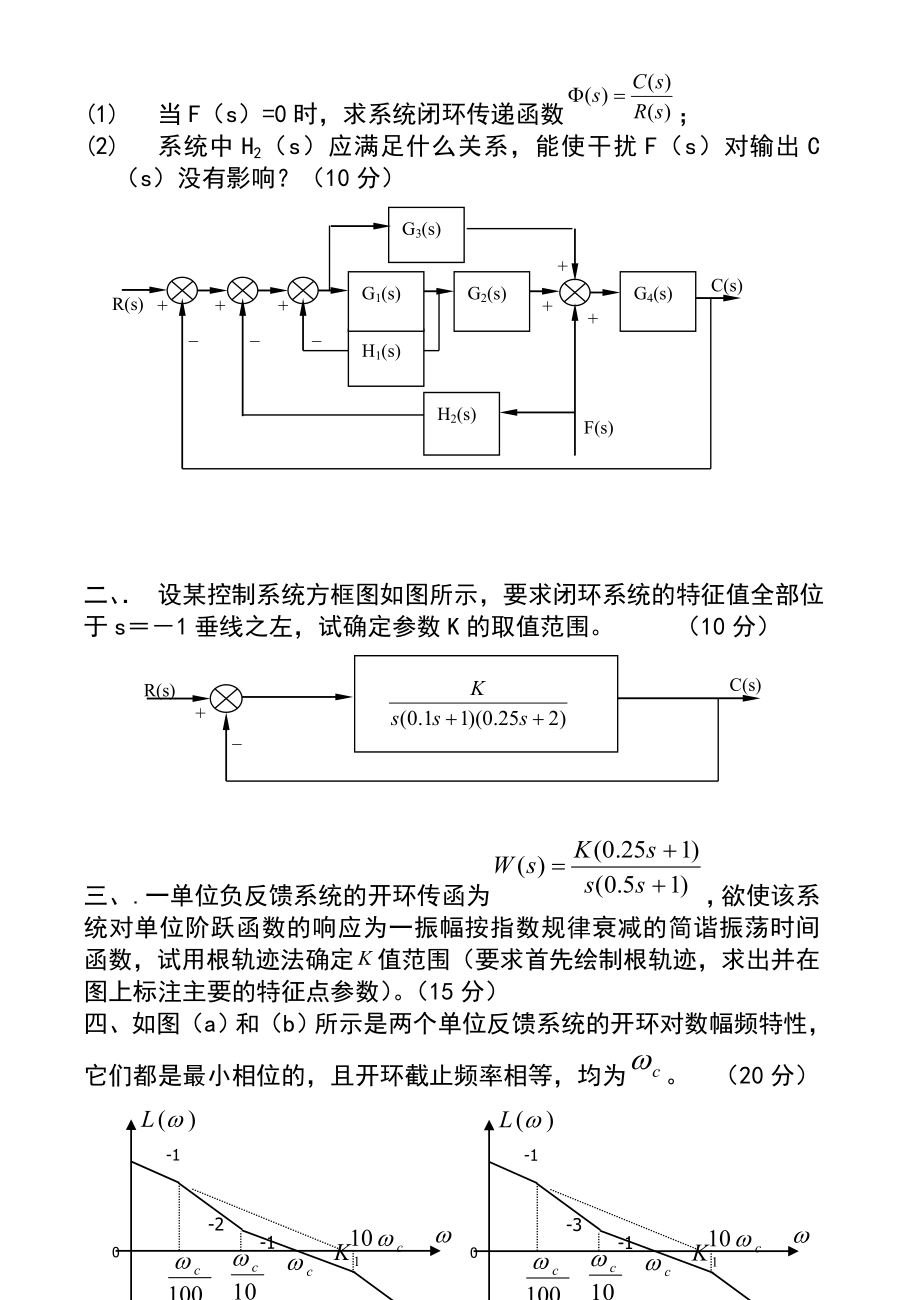 自动控制原理试卷及答案20套_第4页