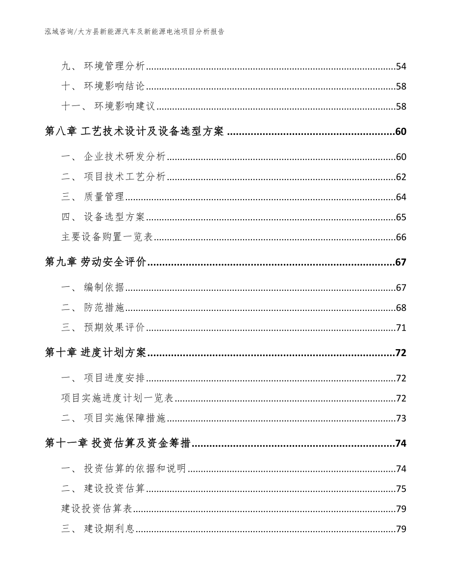 大方县新能源汽车及新能源电池项目分析报告【参考范文】_第3页