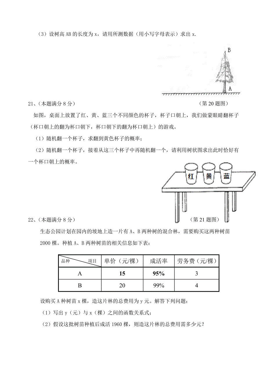 08年陕西中考数学试卷_第4页