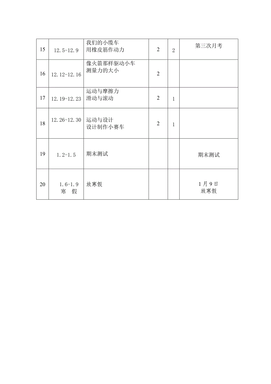 教科版五年级上册科学教学计划_第4页