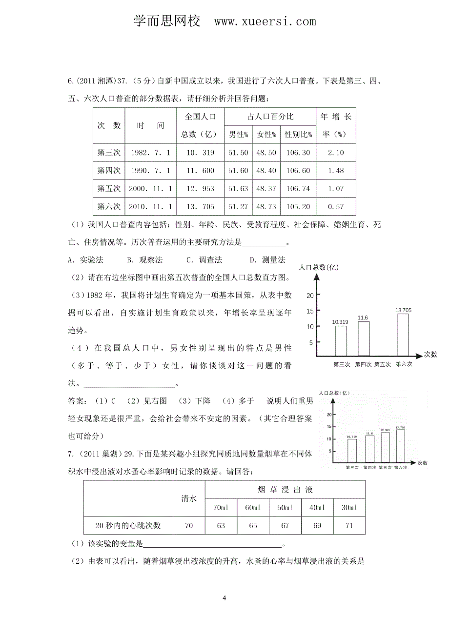 中考生物试题分考点汇编探究实验非选择题1_第4页