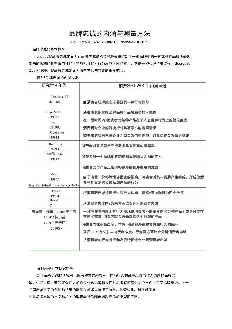 品牌忠诚的内涵与测量方法_第1页
