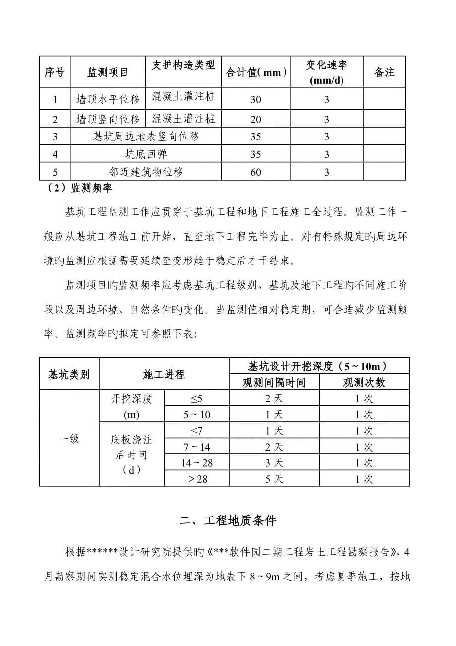 软件园二期基坑支护关键工程综合施工组织设计_第5页