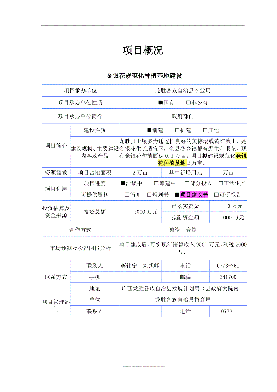 金银花种植基地可研报告.doc_第3页