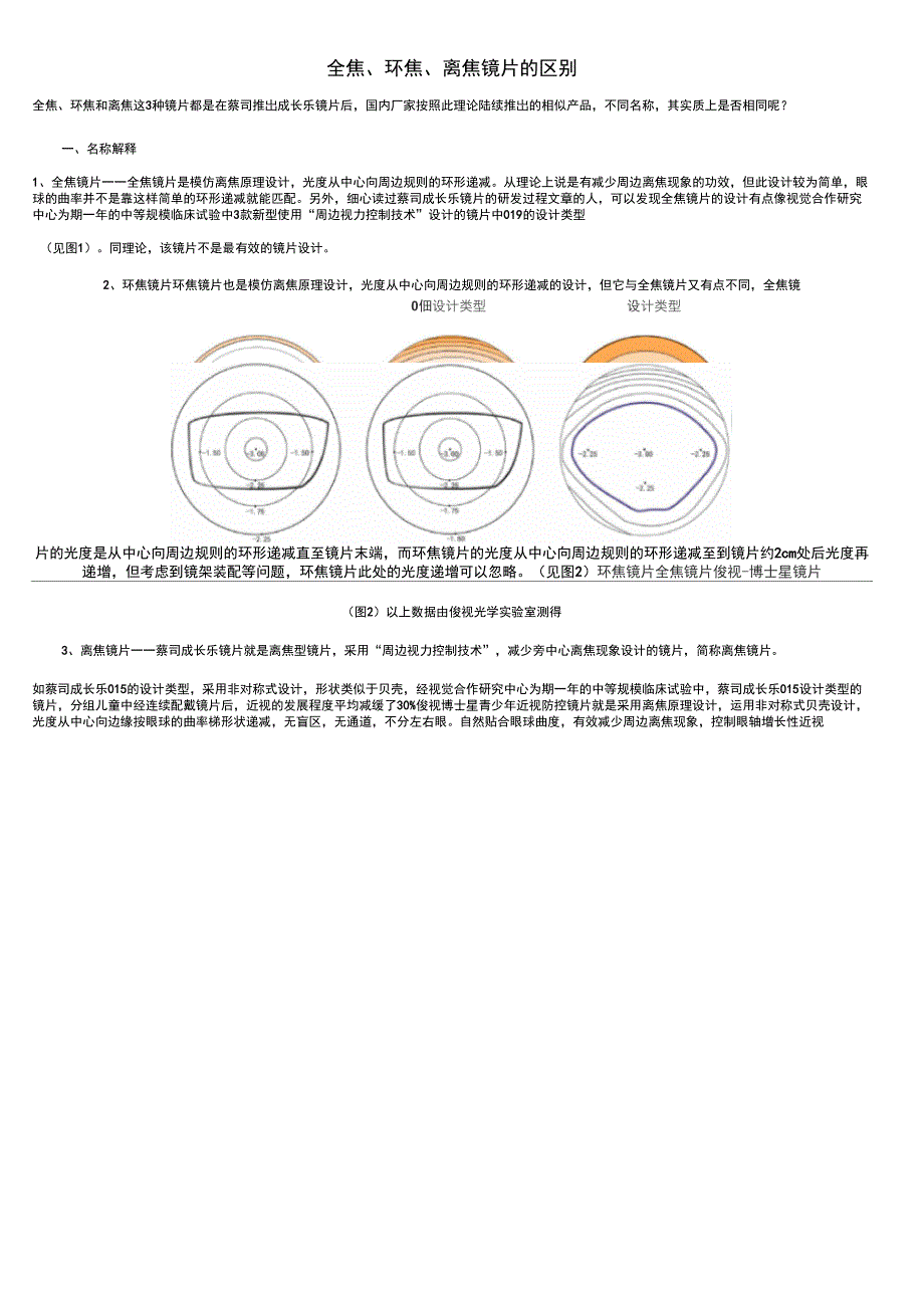 离焦全焦环焦镜片的区别_第1页