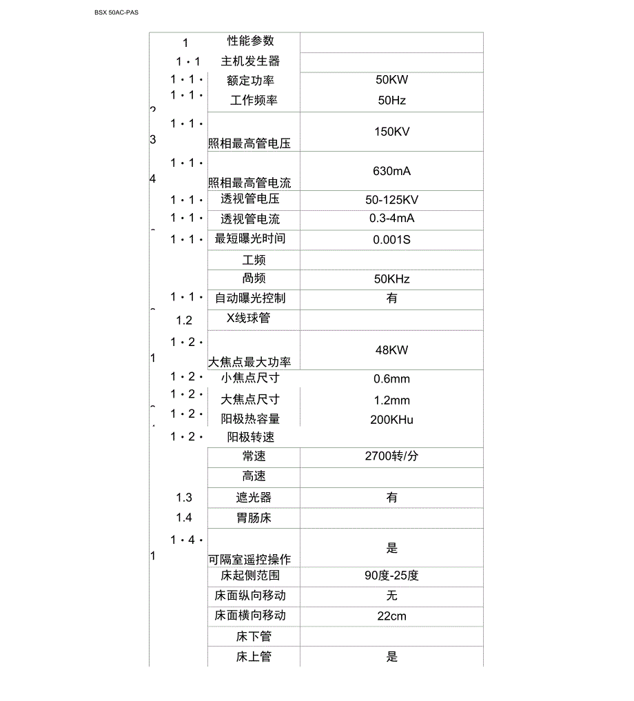 岛津胃肠机各机型参数汇总_第1页