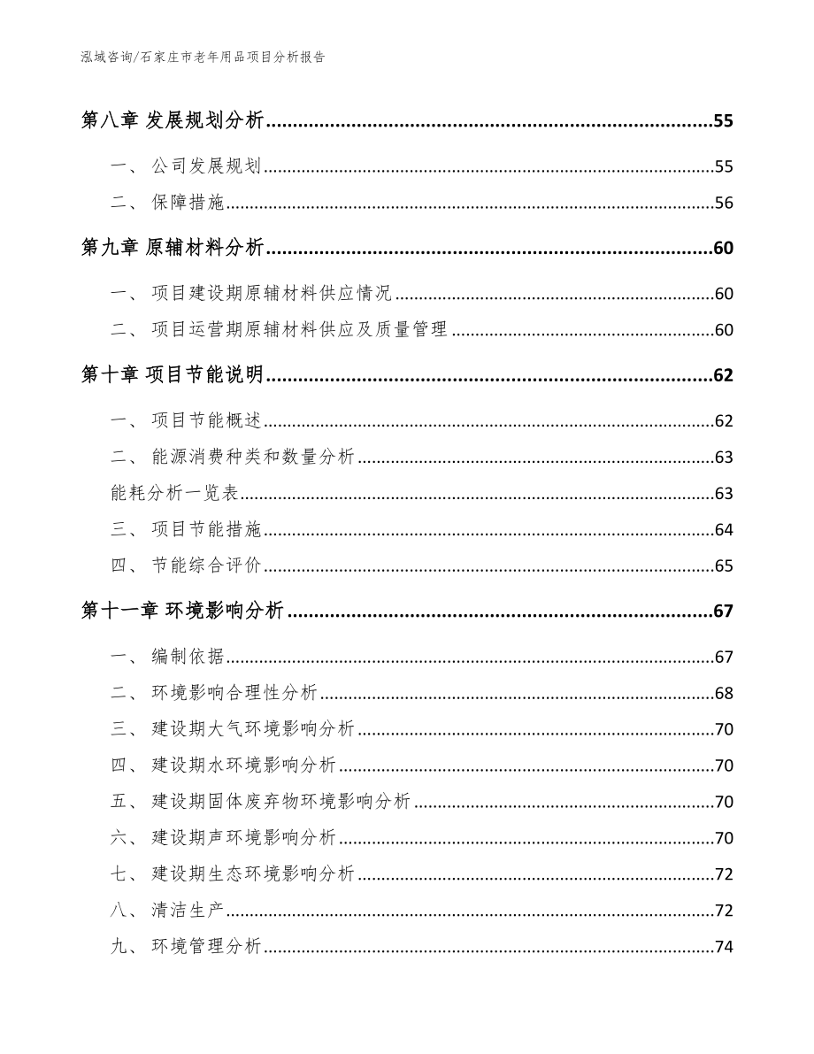 石家庄市老年用品项目分析报告（模板参考）_第3页