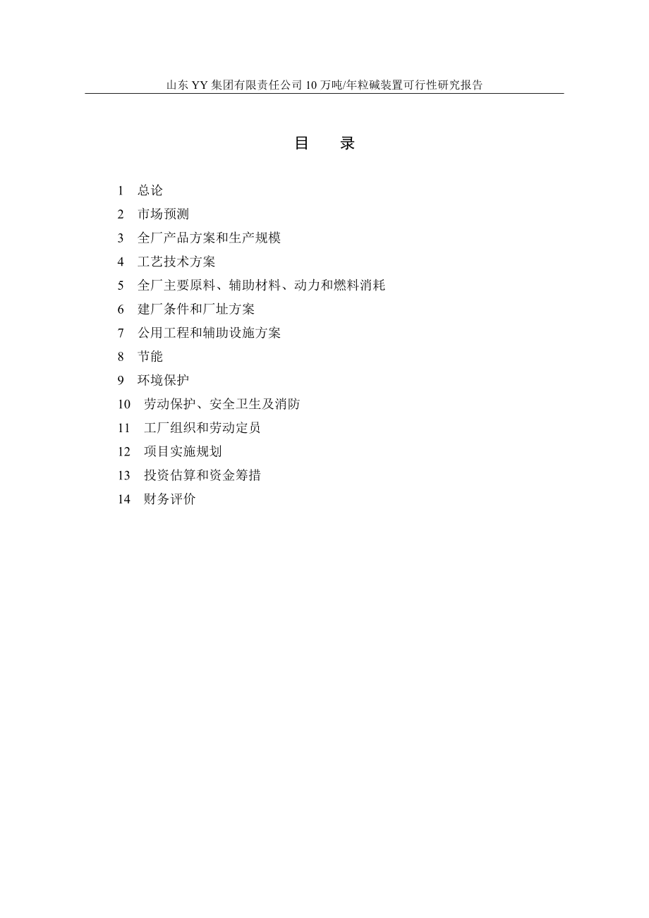 年产10万年粒碱装置项目可研建议书含财务表.doc_第2页