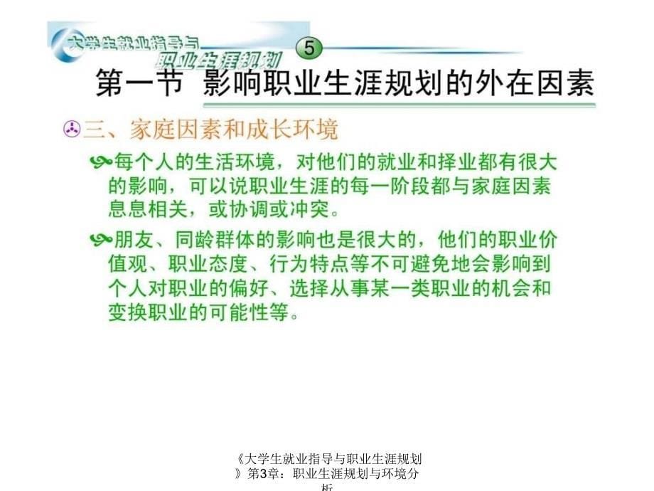 大学生就业指导与职业生涯规划第3章职业生涯规划与环境分析课件_第5页