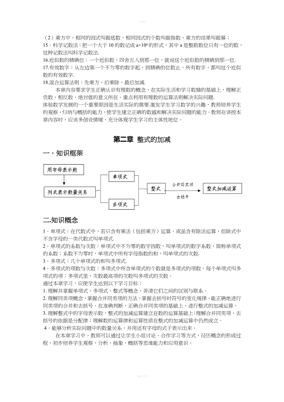 人教版七年级数学上册知识点思维导图及总结_第3页