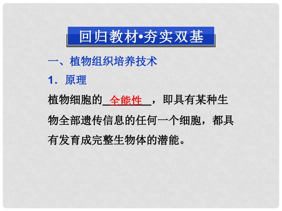 高考生物总复习 选修3专题2 细胞工程（夯实双基+高频考点+专项突破+把脉高考）课件 新人教版选修3_第2页