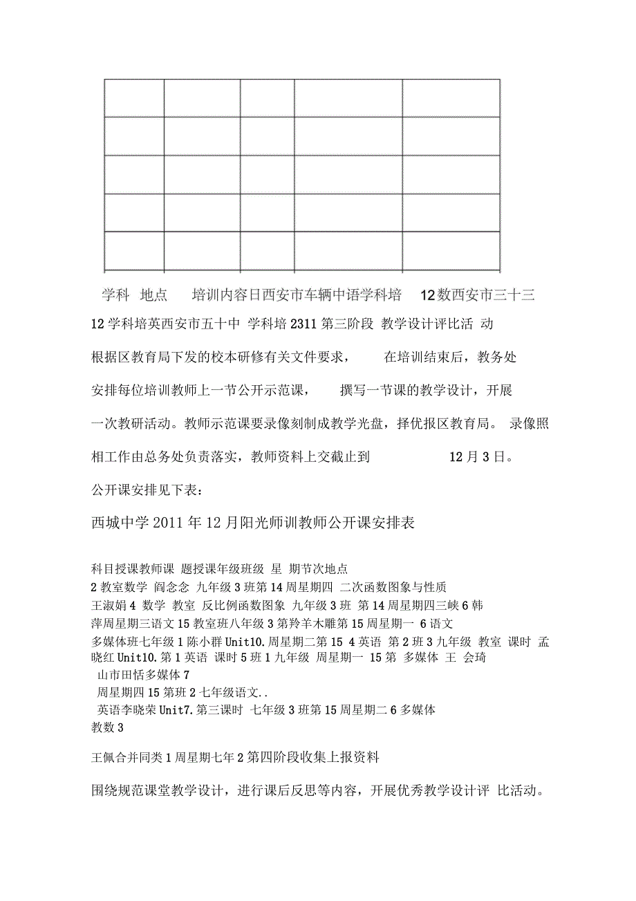 西城中学阳光师训实施方案_第4页