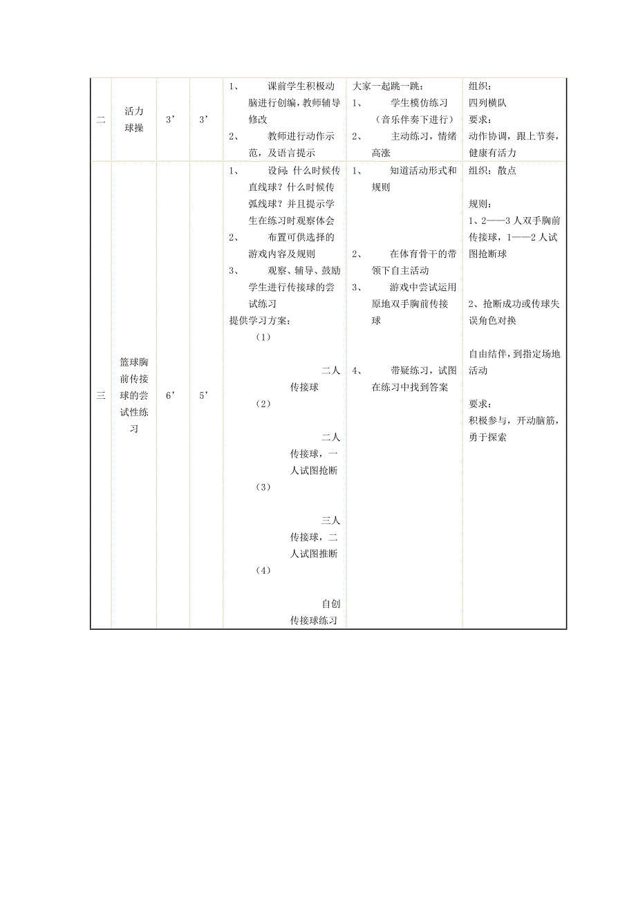 体育教案－篮球－课改的尝试_第3页