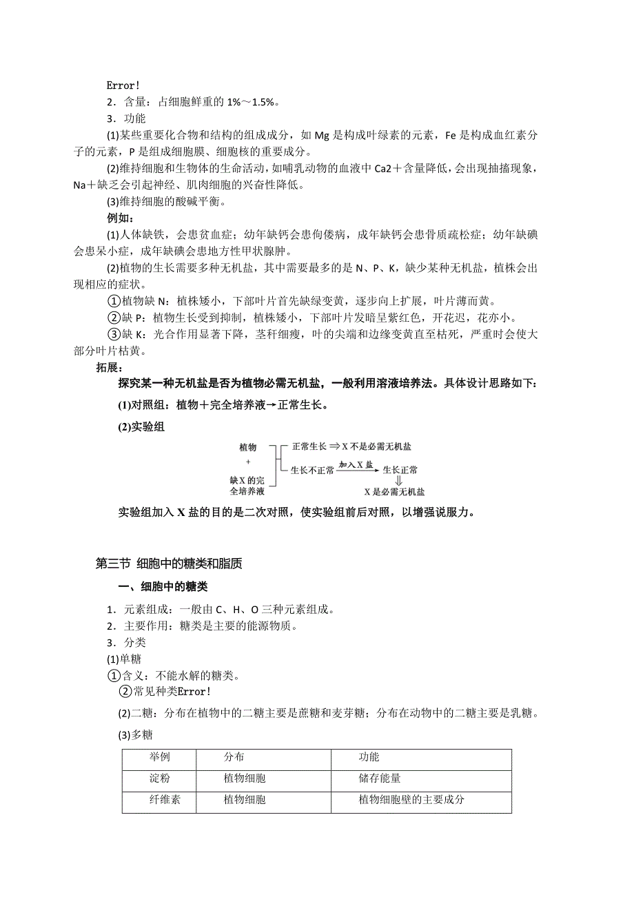 _第二章组成细胞的分子知识总结 高一生物人教版必修一.docx_第4页