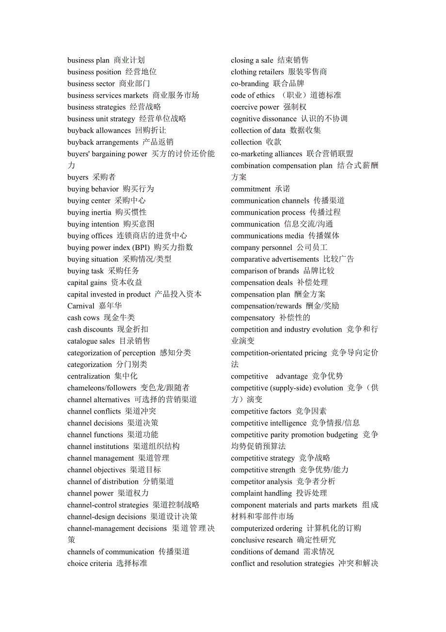 市场营销专业英语单词完整.doc_第2页