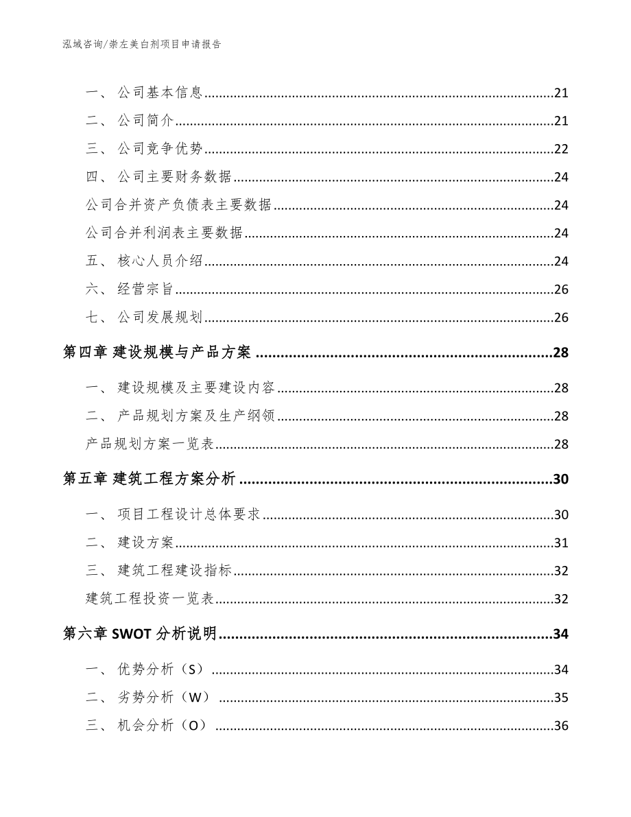 崇左美白剂项目申请报告_第3页