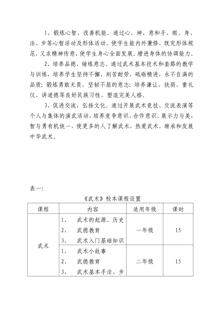 (完整版)临沂XX小学武术特色课程实施方案_第3页