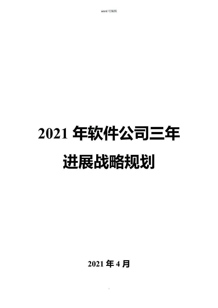 软件公司三发展战略规划_第1页