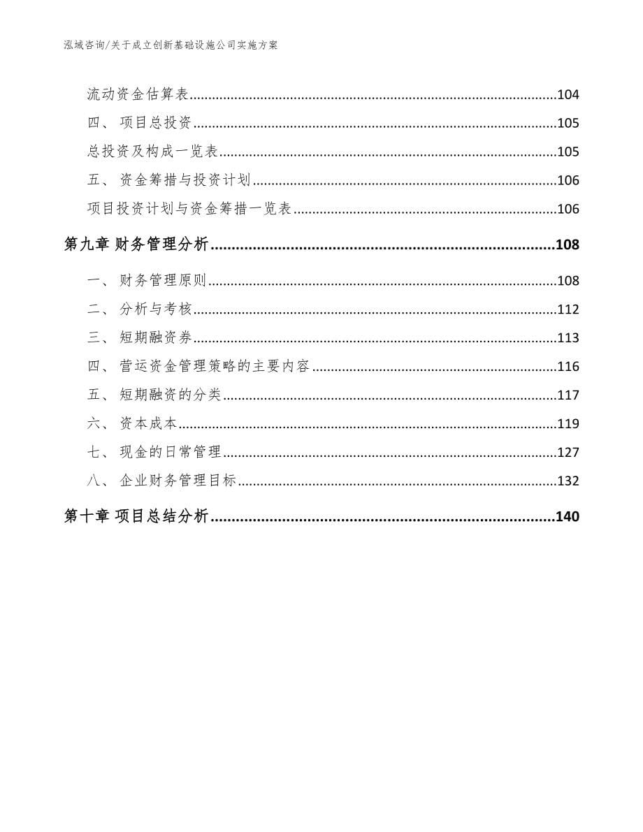 关于成立创新基础设施公司实施方案_模板参考_第5页