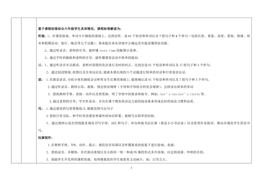 小学英语六年级下册课程纲要_第3页