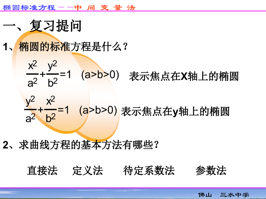 81椭圆的标准方程（3）_第2页