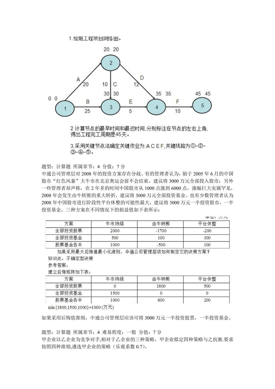 管理学计算题全_第5页