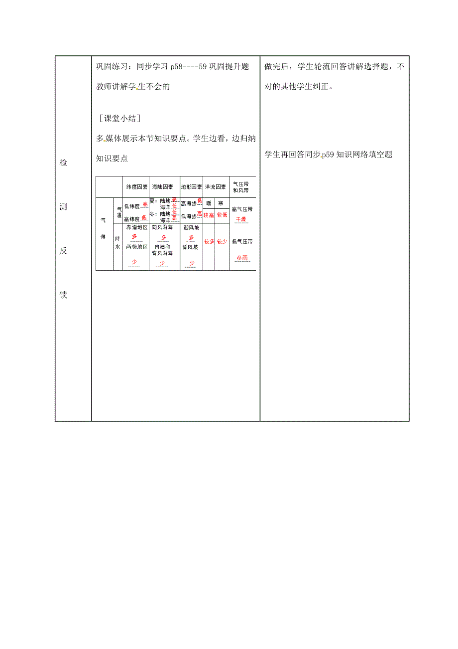 七年级地理上册第四章第五节形成气候的主要因素教案新版商务星球版z新版商务星球版初中七年级上册地理教案_第4页