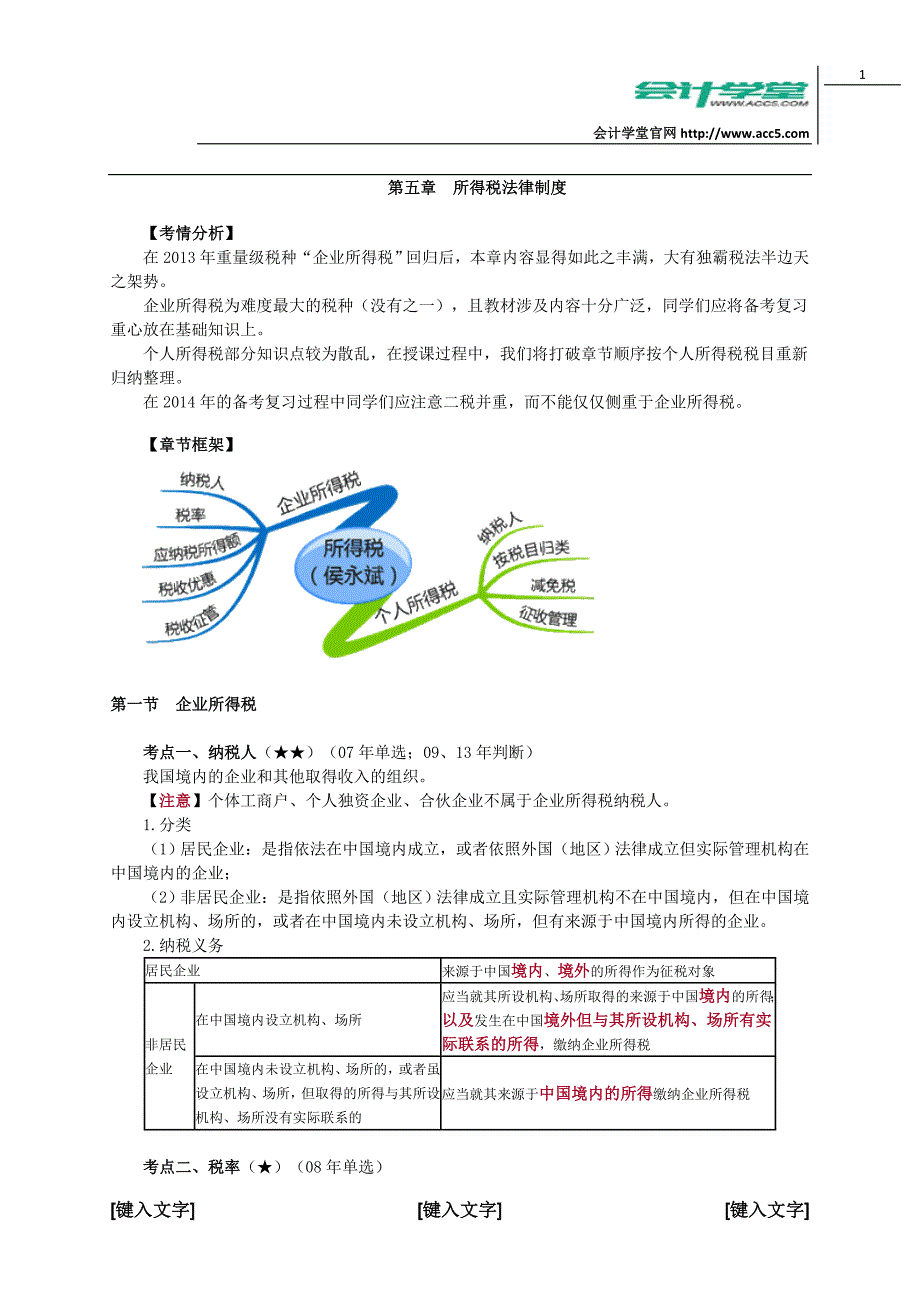 会计学堂所得税法律制度_第1页