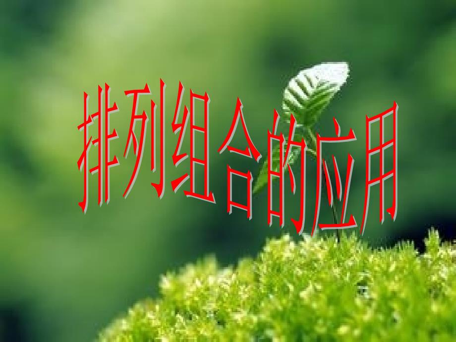 排列组合的应用_第1页